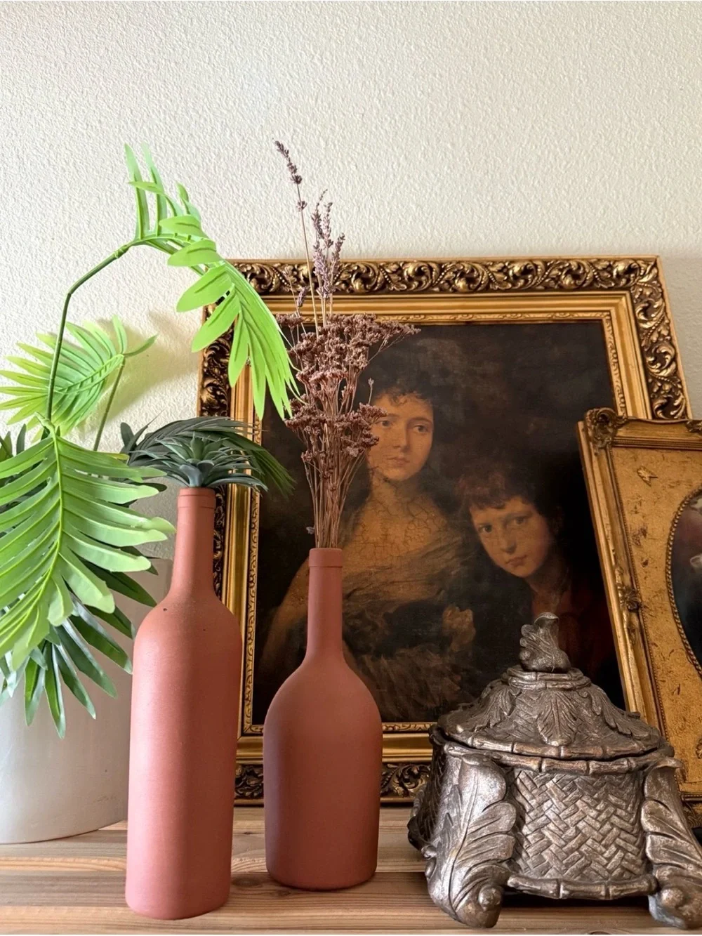 Rust Terracotta Decorative Bottle Vases set of 2
